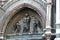 The marvellous human statue decorated on Florance duomo, The mistery sculpture on Famous white Architectural cathedral church unde
