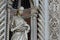 The marvellous human statue decorated on Florance duomo, The mistery sculpture on Famous white Architectural cathedral church unde