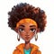 Mary: The Afro Hair Girl In Wildstyle Cartoon Art