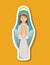 Mary cartoon and baby of holy night design