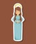 Mary cartoon of holy night design