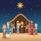 Mary joseph jesus wise men and shepherd design