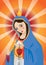 mary mother of jesus. Vector illustration decorative design