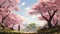 Mary\\\'s Journey: A Serene Stroll Through Cherry Blossom Park