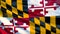 Maryland flag. 3d illustration. USA