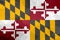 Maryland polygonal flag. Mosaic modern background. Geometric design