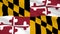 Maryland USA flag waving in the wind