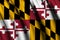 Maryland waving flag illustration.