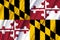 Maryland waving flag illustration.