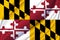 Maryland waving flag illustration.