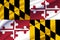 Maryland waving flag illustration.