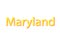 Maryland written illustration, american state isolated in a whit