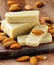 Marzipan almonds bar bread , wish fresh almond