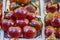 Marzipan fruits on market stall