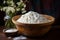 Masa Harina Flour in a Rustic Bowl for Traditional Cooking. Generative By Ai