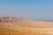 Masada UNESCO world heritage site, the Dead Sea in Israel seen from above in an aerial skyline photo