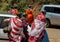 Masai tribe traditional dressed woman and men in Africa, Kenya