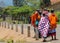 Masai tribe traditional dressed woman and men in Africa, Kenya