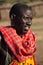 Masai tribesman with large hole in earlobe