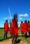 Masai warrior dancing traditional dance