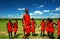 Masai warrior dancing traditional dance