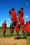 Masai warrior dancing traditional dance