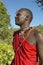 Masai Warrior in red robe of Lewa Conservancy, Kenya Africa