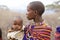 Masai woman with child