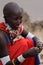 Masai woman selling jewels