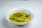 Masak lemak cili api or spicy fish curry with tumeric and coconut milk  on white bowl