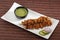 Masala Soya Kebab with Green Chilli Sauce