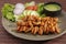 Masala Soya Kebab with Green Chilli Sauce