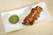 Masala Soya Kebab with Green Chilli Sauce, Indian Food