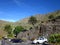 Masca Village in Tenerife Canary Islands Spain. Car park at the end of the road leading to the Masca.