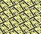 Mascara and false eyelashes seamless pattern on yellow background