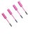 Mascara wands in pink color on white background