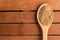 Mascavo brown sugar into a spoon