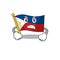 Mascot of angry flag philippines cartoon character style