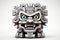 Mascot Aztec Mictecacihuatl Mask Cartoon Style illustration generative ai