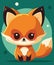 mascot baby fox in vector for a logo