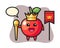 Mascot cartoon of cherry as a king