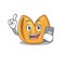 Mascot cartoon style of fortune cookie speaking With phone