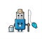 Mascot character of flash drive usb as a fisherman