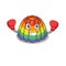 Mascot character style of Sporty Boxing rainbow jelly