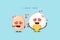 Mascot chicken egg designs are in love