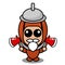 mascot costume doodle pepper grinder holding ax