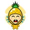 Mascot costume pineapple crying