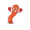 Mascot design of appendix as a sporty boxing athlete