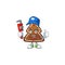 Mascot design concept of gingerbread tree work as smart Plumber