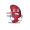 Mascot design concept of human spleen with angry face